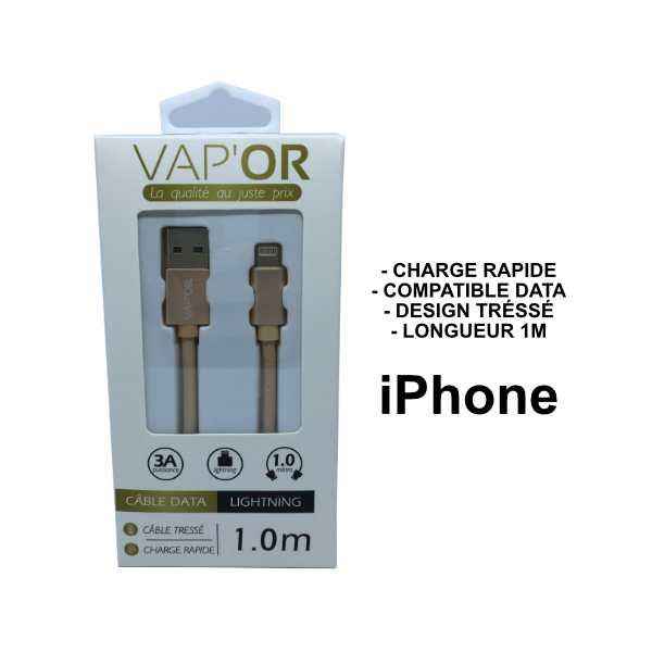 Cables iPhone DATA & Charge Rapide
