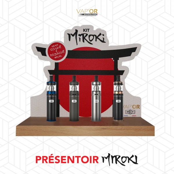 Presentoir Miroki - Vap'Or Cig - Bois