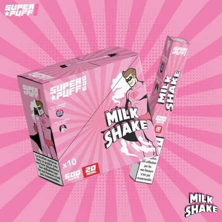 Milk Shake - Super Puff - 600 Puffs - DISPLAY DE 10